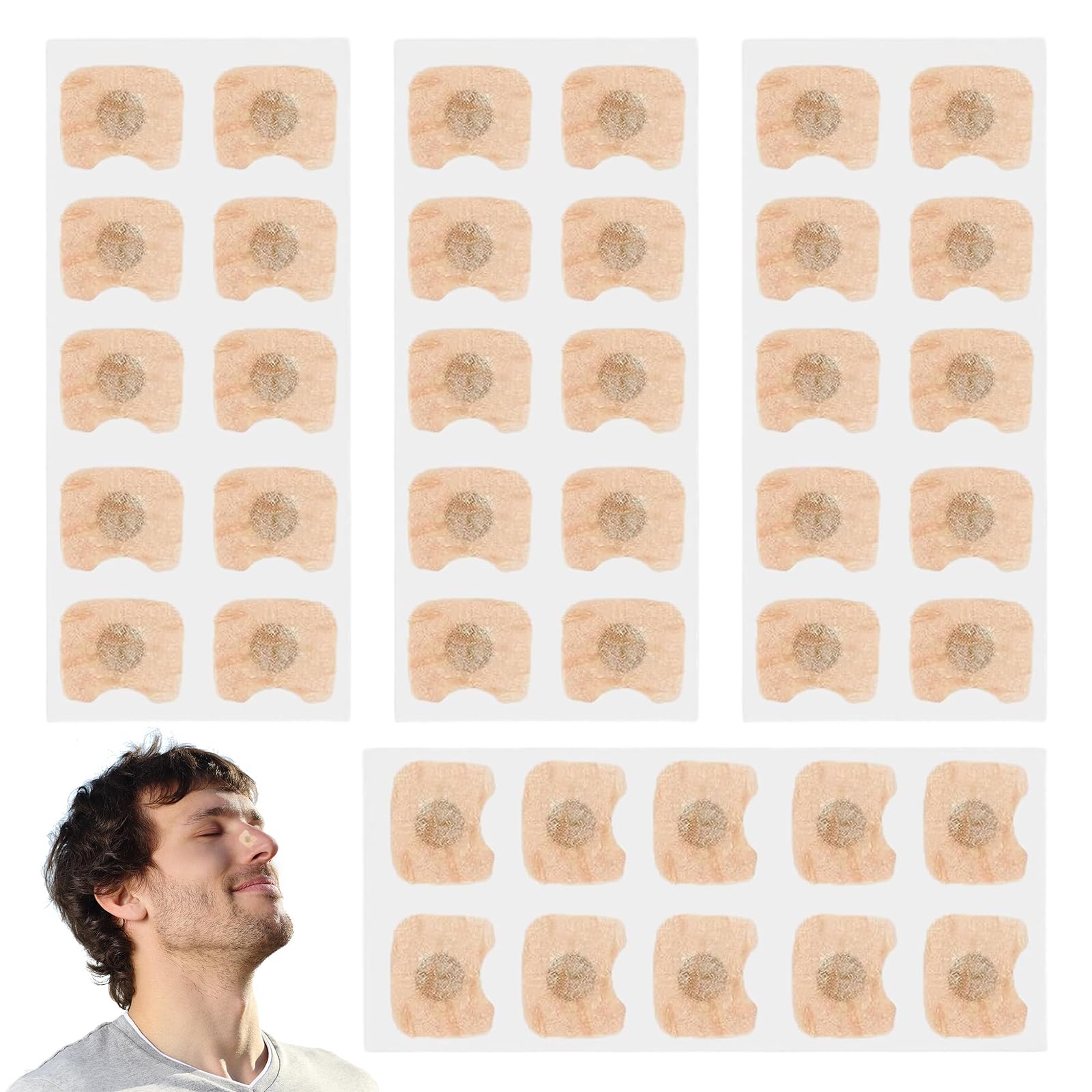 40 PCS Magnetic Nose Strip Magnetic Nasal Strips It Enhances Respiration Intake Breathing Nose Magnets Magnetic Breathing Strip Suitable for Hotels Homes Business Trips Cars and Travelling