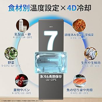 Amazon | SAMKYO 165L 冷蔵庫 幅44cm スリム 大容量 超薄 省