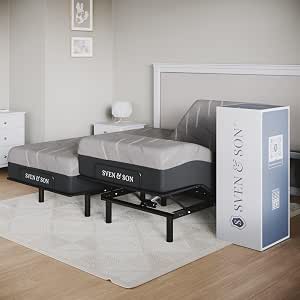 Sven & Son Essential Adjustable Bed Base with 10" Firm Memory Foam Mattress – Split King