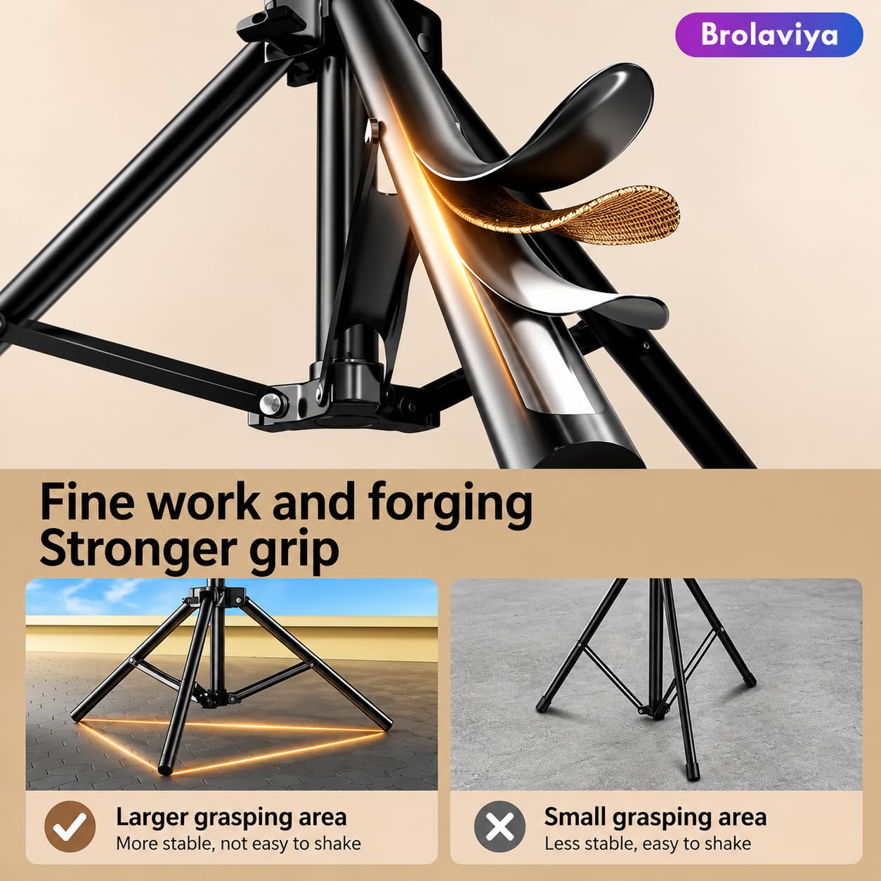Brolaviya 360-Degree Tripod with Middle Telescopic Crossbar Long arm Stick, 190cm top Height, for Photography & Videography, Ideal for Live Streaming, Overhead Tripod Stand with Mobile Bracket — Amazon image 8