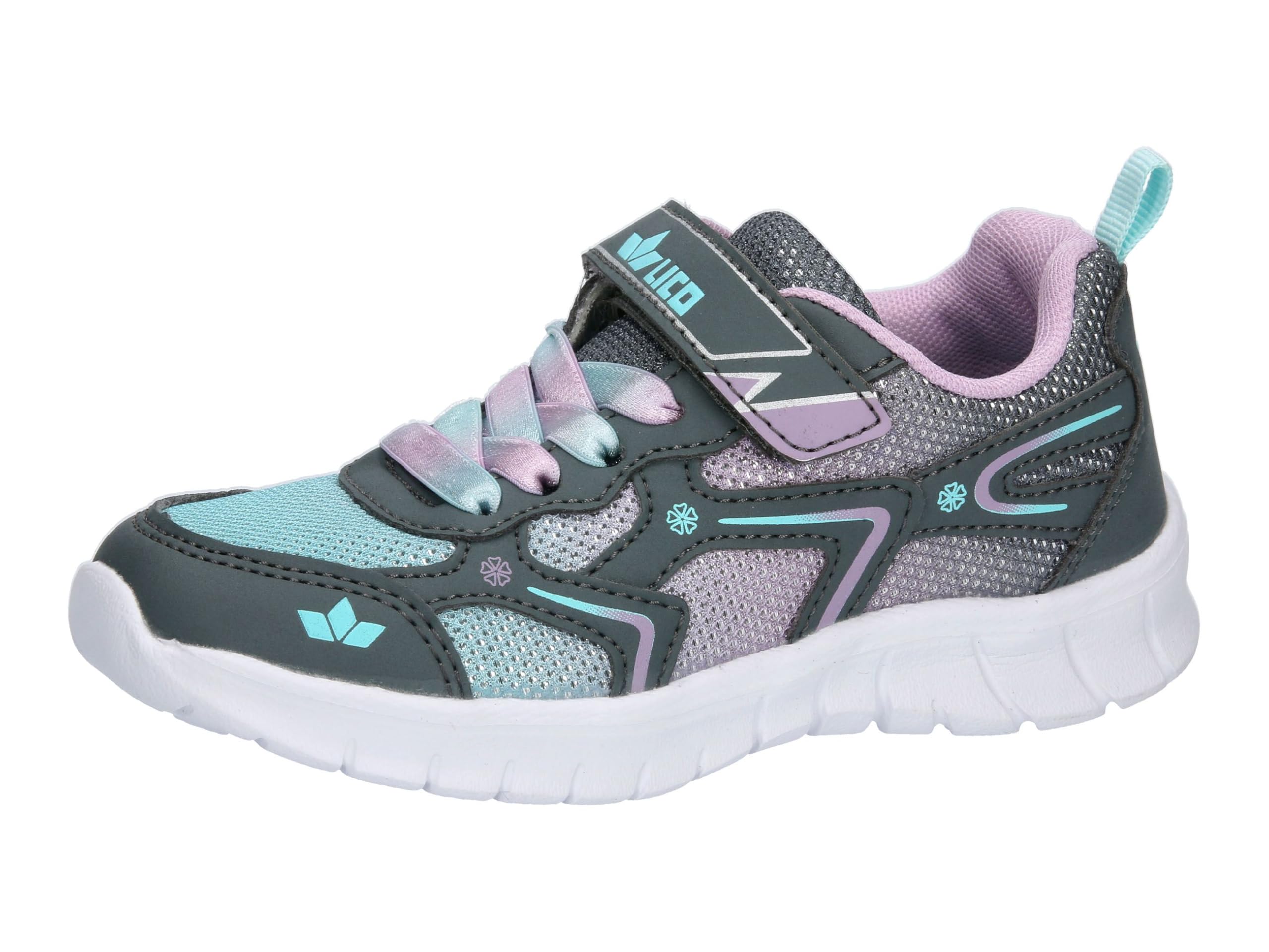 Lico Girl's Alenia Vs Sneaker, Grey Turquoise Purple, 11.5 UK Child