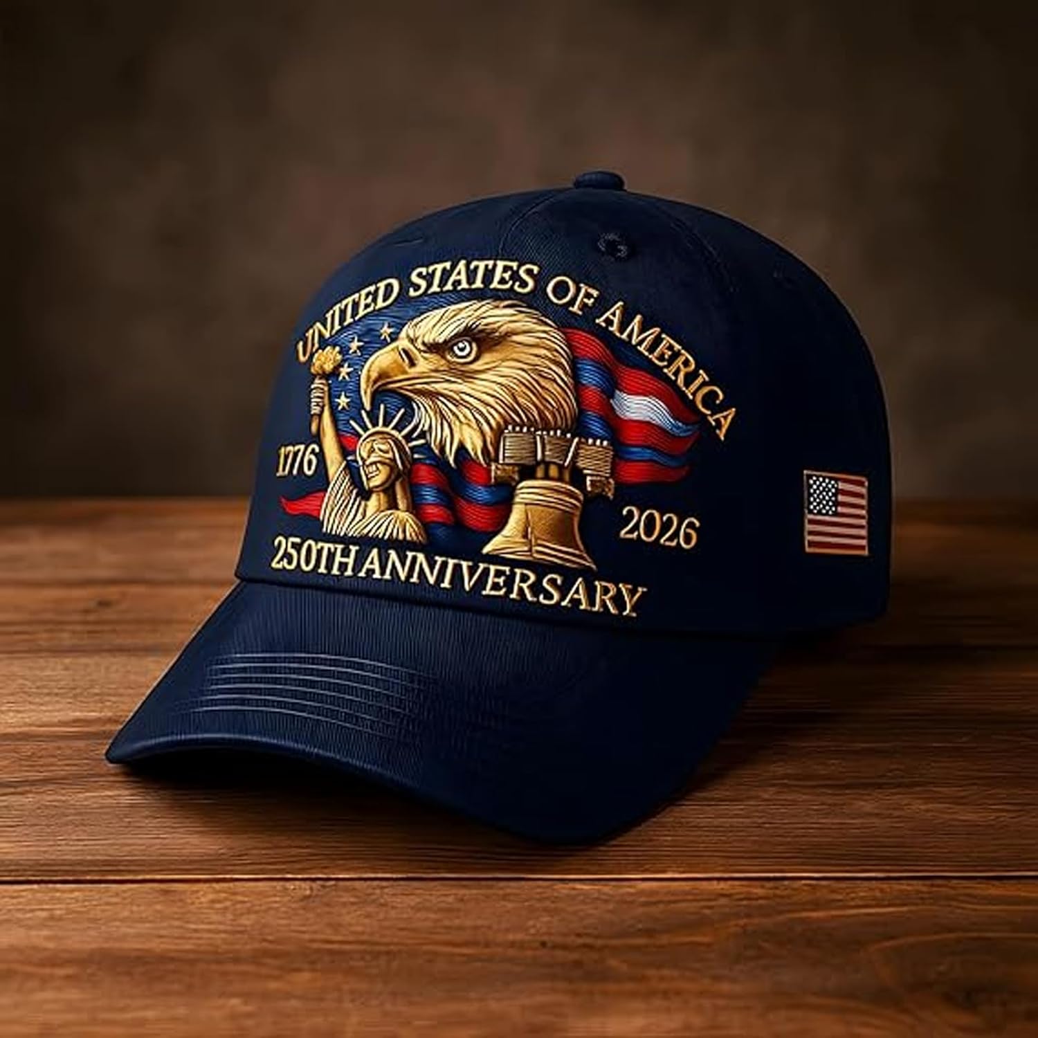 United States 250th Anniversary Red Cap, Patriotic Baseball Cap, Adjustable Retro Embroidered Hat for Men Women Gifts - Image 5