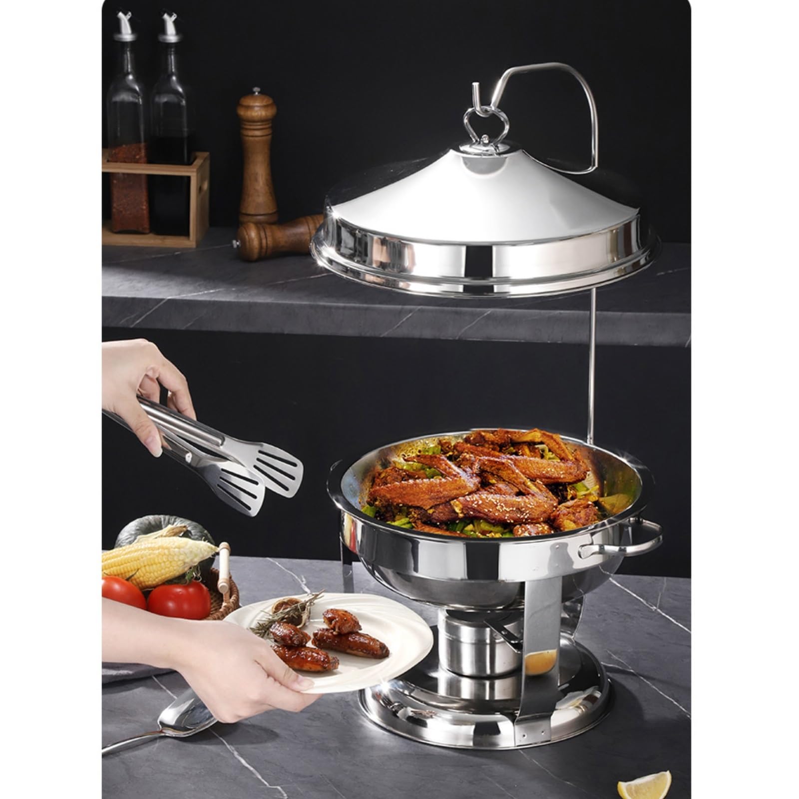 Set scaldavivande da Buffet in Acciaio Inossidabile