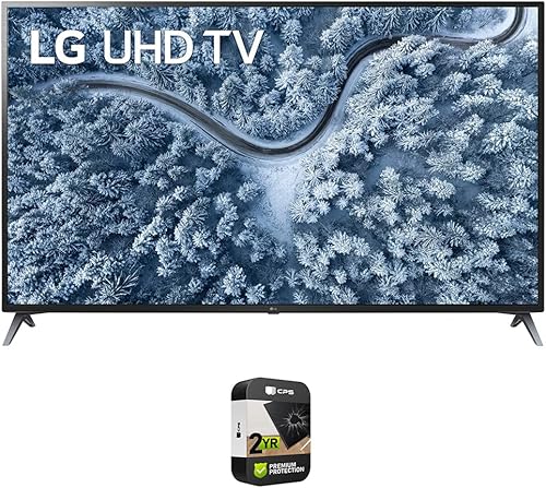 LG 75UP7070PUD 75 pulgadas LED 4K UHD Smart WebOS TV Bundle con Premium 2 YR CPS paquete de protección mejorada