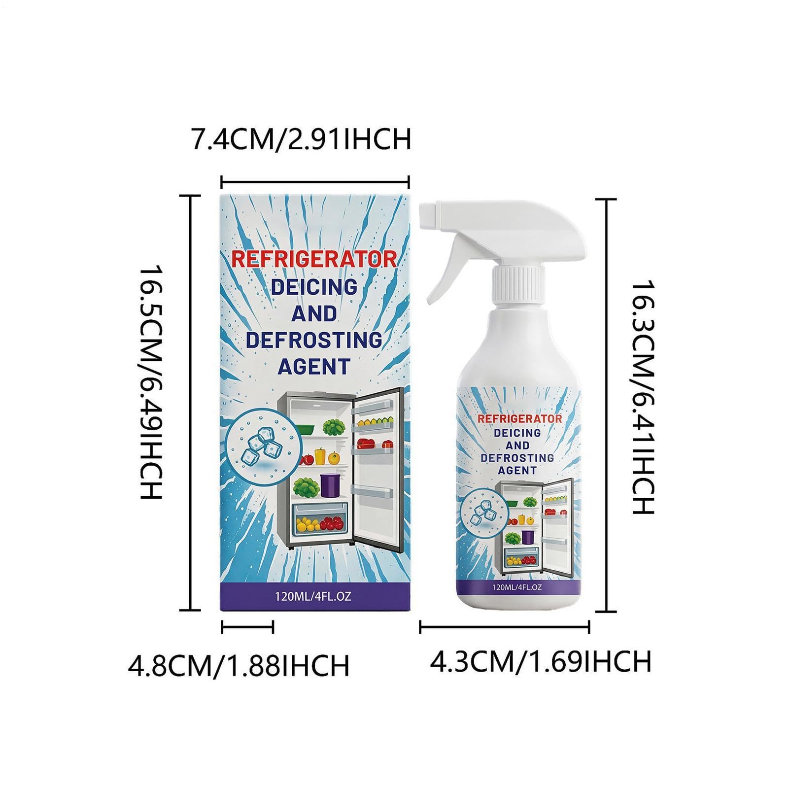 Sbrinatore Per Congelatore Spray Sbrinamento Rapido 120 Ml Dispositivo Rimozione Ghiaccio Antigelo