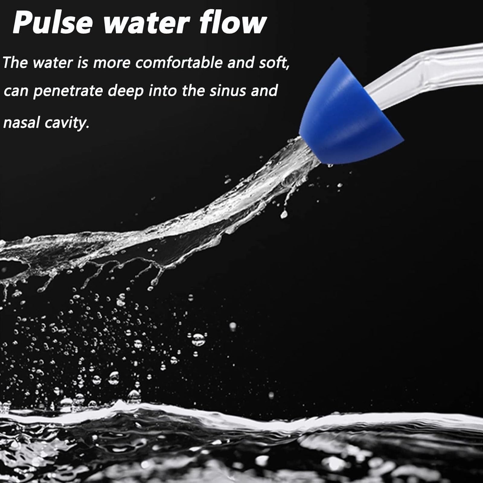 Butelka do płukania zatok Neti Pot Przenośny elektryczny oczyszczacz nosa, bezprzewodowy pulsacyjny system płukania nosa do irygacji zatok, płukanie nosa dla dorosłych i dzieci, ulga w zatokach i aler
