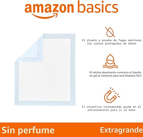 Vista 2 de Yaxa Basics Almohadillas para orinar para perros y cachorros a prueba de fugas con diseño de 5 capas de secado rápido, tamaño XL 28 x 34 pulgadas