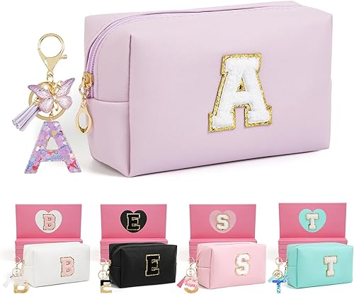 Miniatura 52 de Regalos de cumpleaños para mujeres y ella, bonita bolsa de maquillaje de viaje, bolsas de cosméticos de gran capacidad para mujeres, bolsa de Rosa