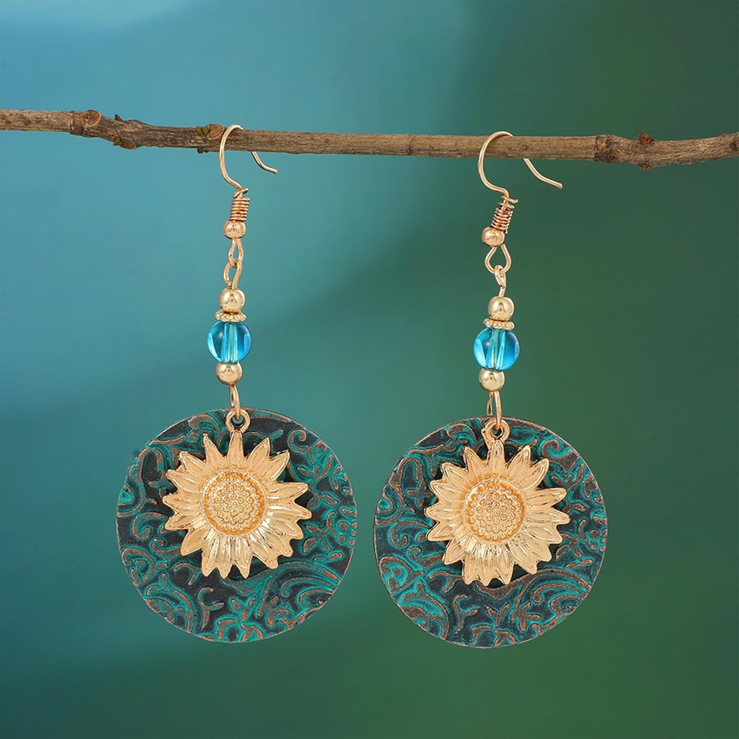 Sunflower Earrings for Women Bee Earrings Yellow Flower Earrings Bohemian Daisy Flower Earrings Cute Elegant Summer Boho Jewelry - Image 4
