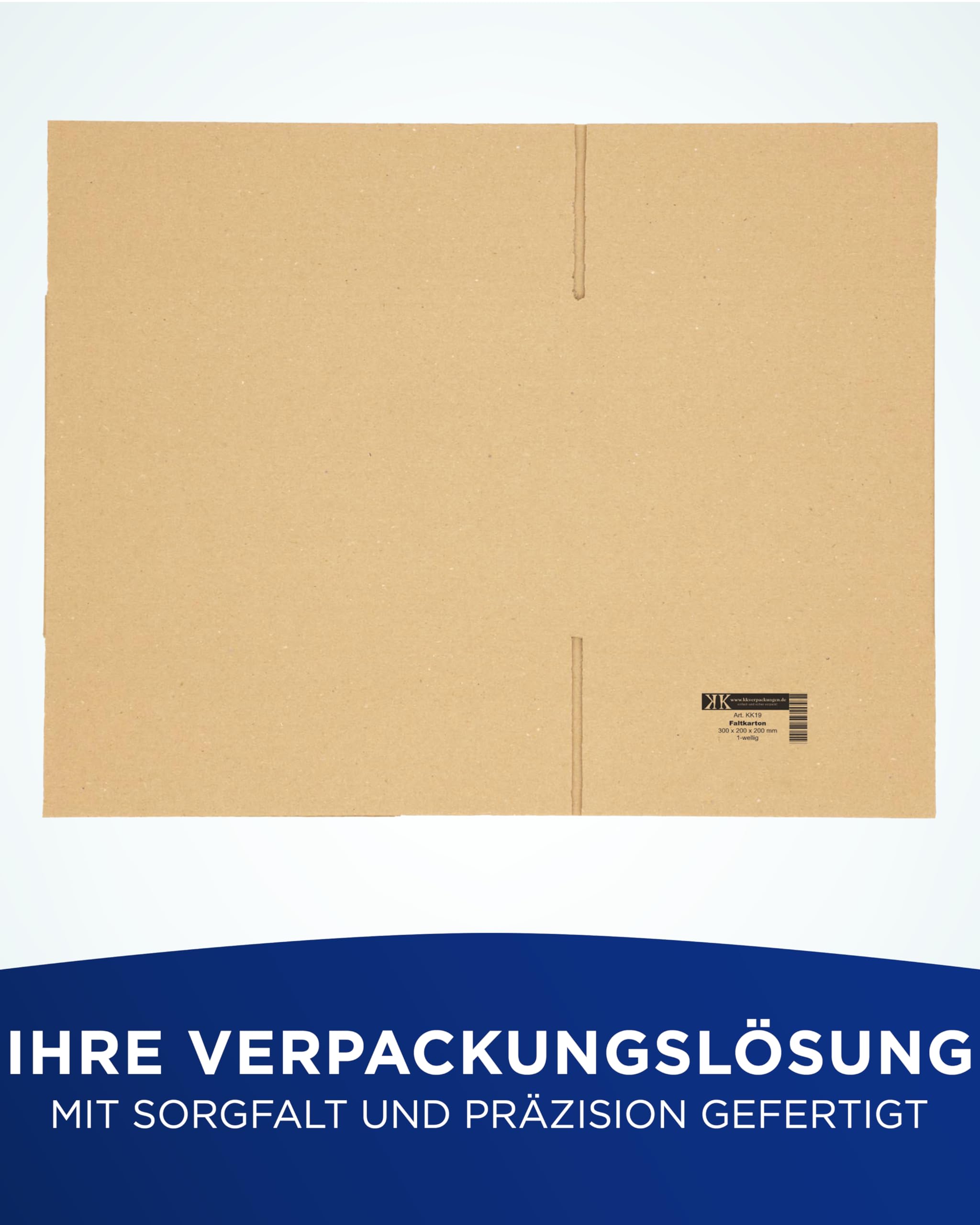KK Verpackungen Versandkartons 300 x 200 x 200 mm Braun 1-wellig (Außenmaß 306 x 206 x 210 mm) | 150 Stück, Faltkartons Kartons geeignet für Versand als DHL Paket DPD Hermes GLS Paketklasse S (KK19)