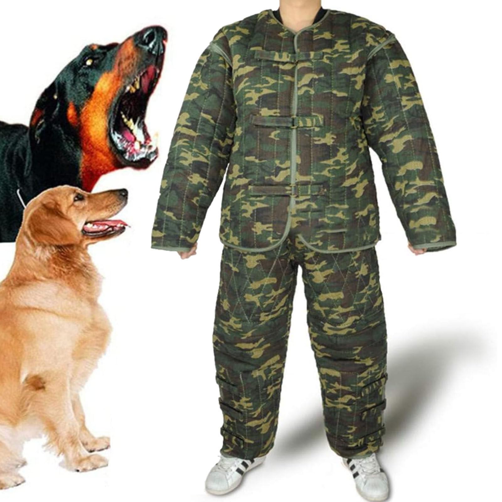 Traje de adiestramiento profesional para perros, ropa protectora para adiestramiento, traje antimordidas para perros policía medianos y grandes.