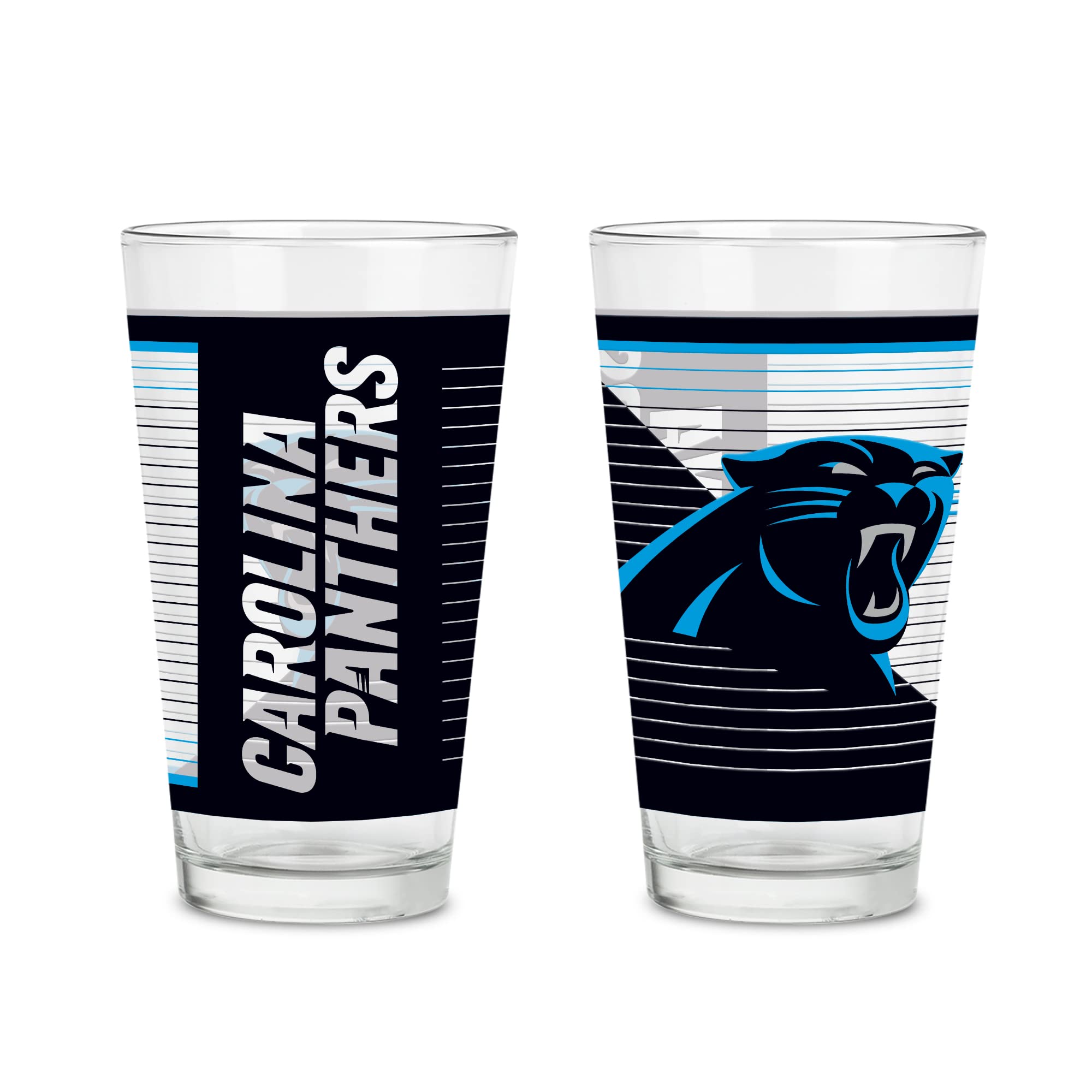Verres à pinte Carolina Panthers NFL Rico Industries pour les fans de football américain