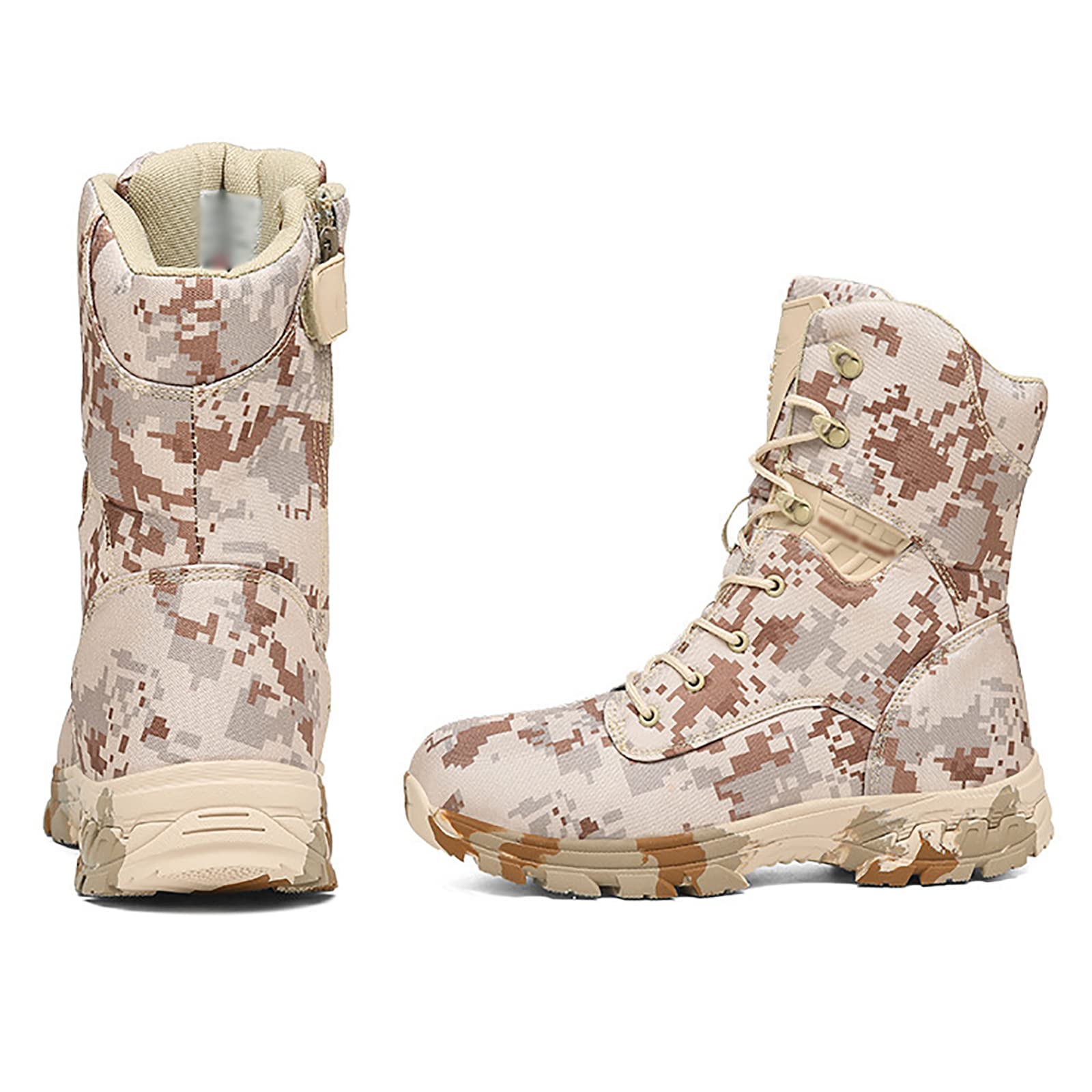 Taktyczne buty bojowe, Męskie taktyczne wojskowe buty bojowe piesze wędrówki beżowo-zielone rozmiar 39-47 EU(Beige,45 EU)
