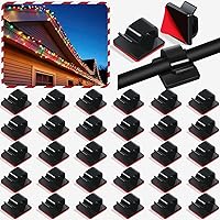 Vista 6 de Hicarer 100 ganchos adhesivos para cables para exteriores, clips de cadena de luces, clips de cables, organizador de cables, soporte para cables