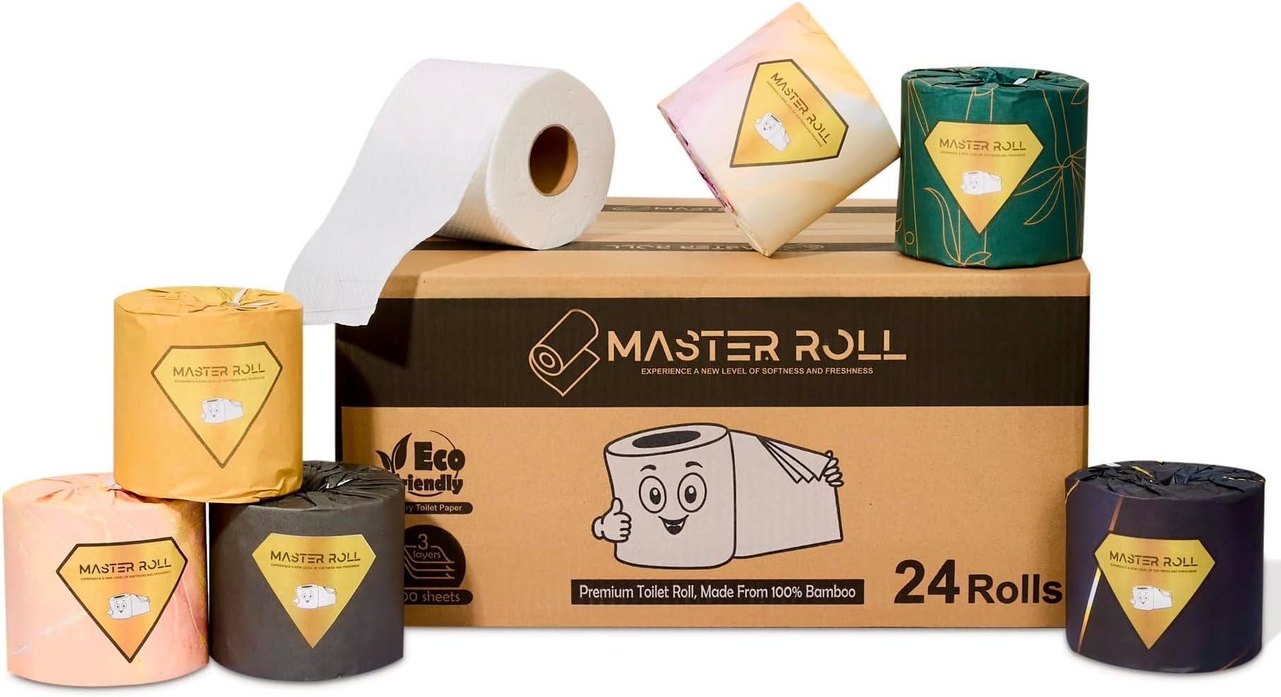 The Cheeky Panda Bamboo Toilet Paper – 9 Rolls of Unbleached Toilet ...
