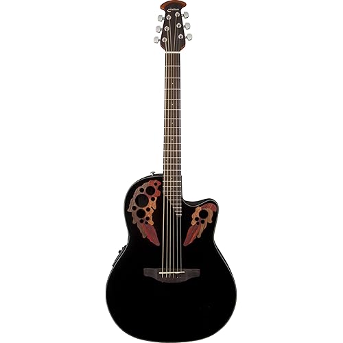 Ovation CE44-5 Acoustic-Electric Guitar, Black