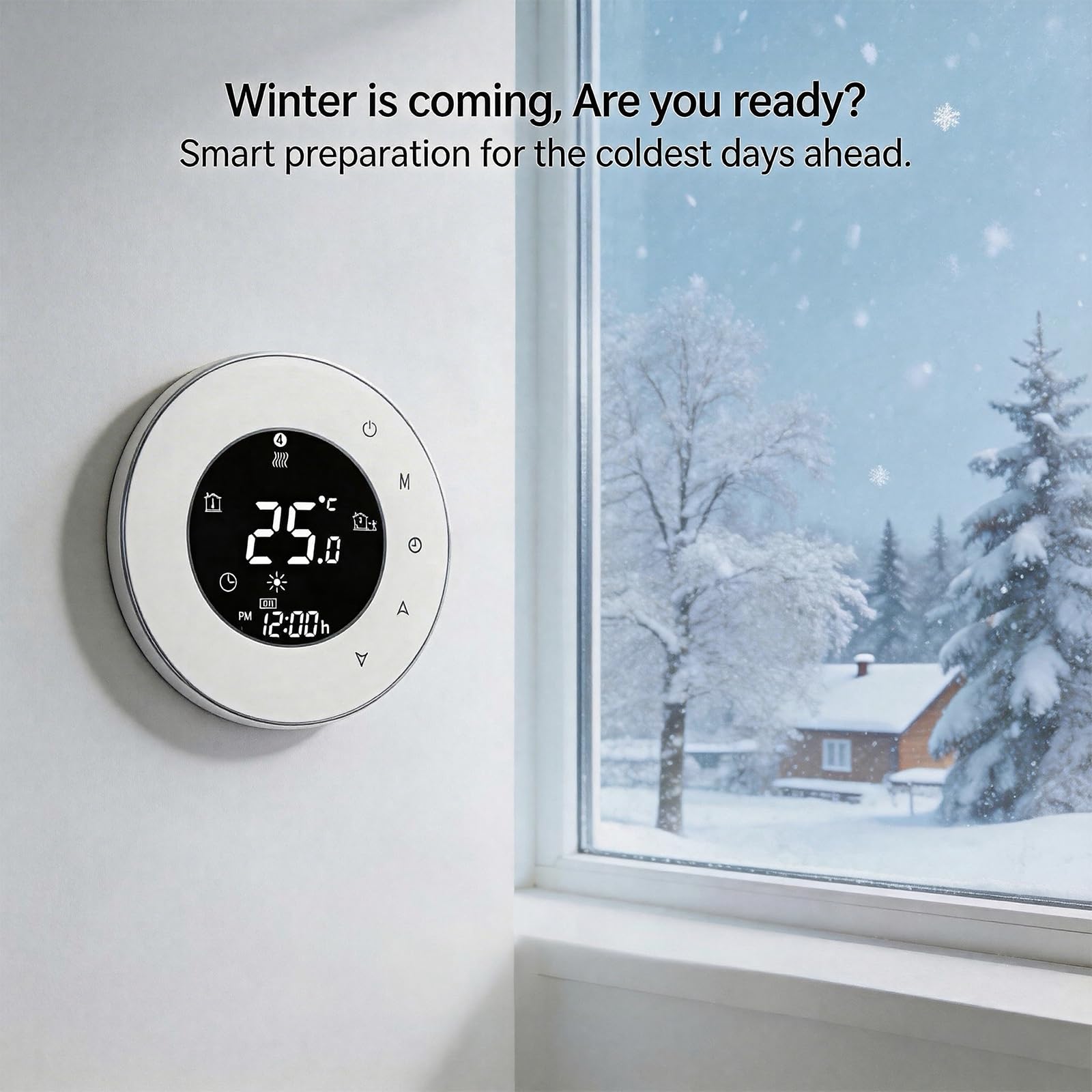 Thermostat WiFi pour Chauffage au Sol, 16A 95-240V, Alexa