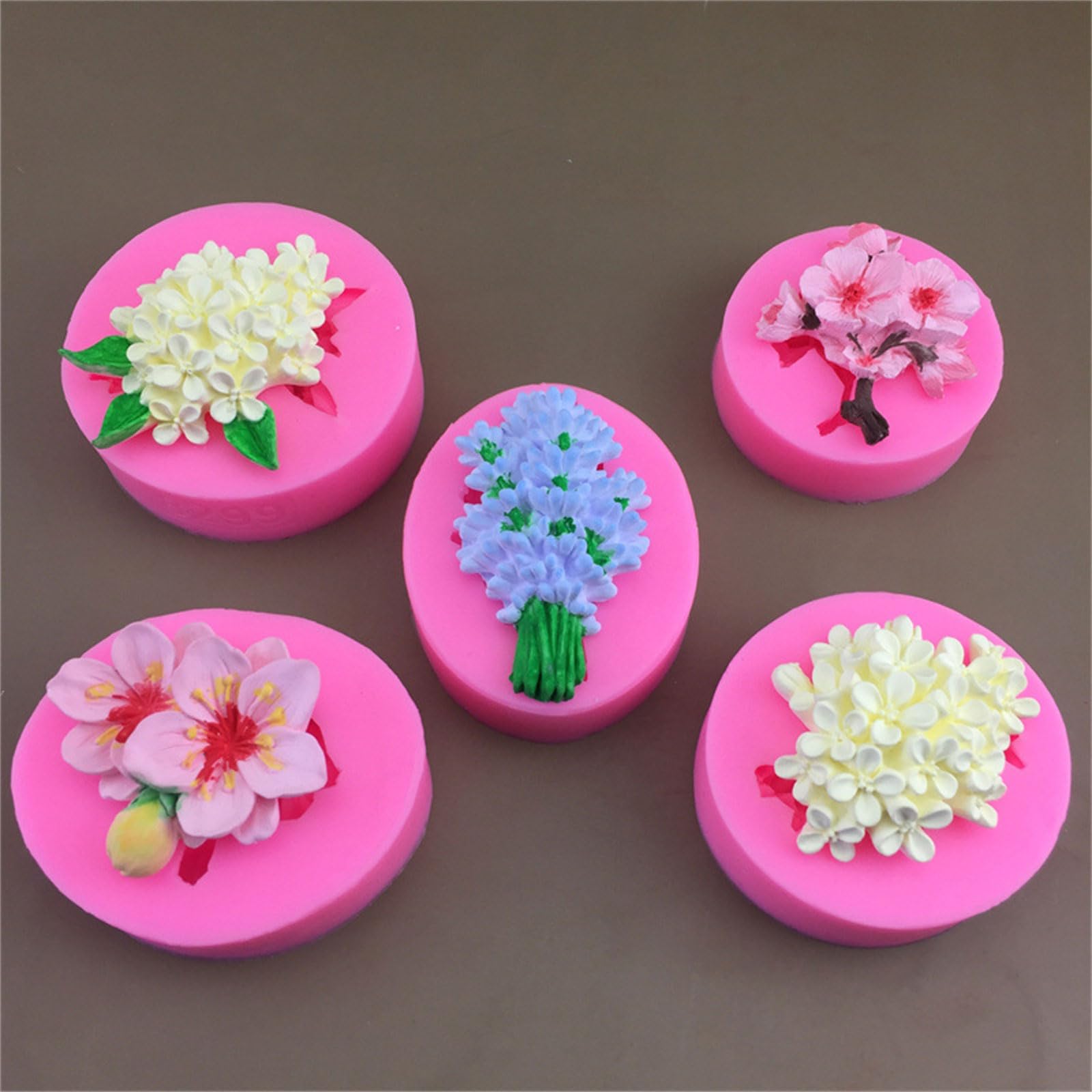 Stampo in silicone per 3 torte di fiori, 3 stampi per cioccolatini