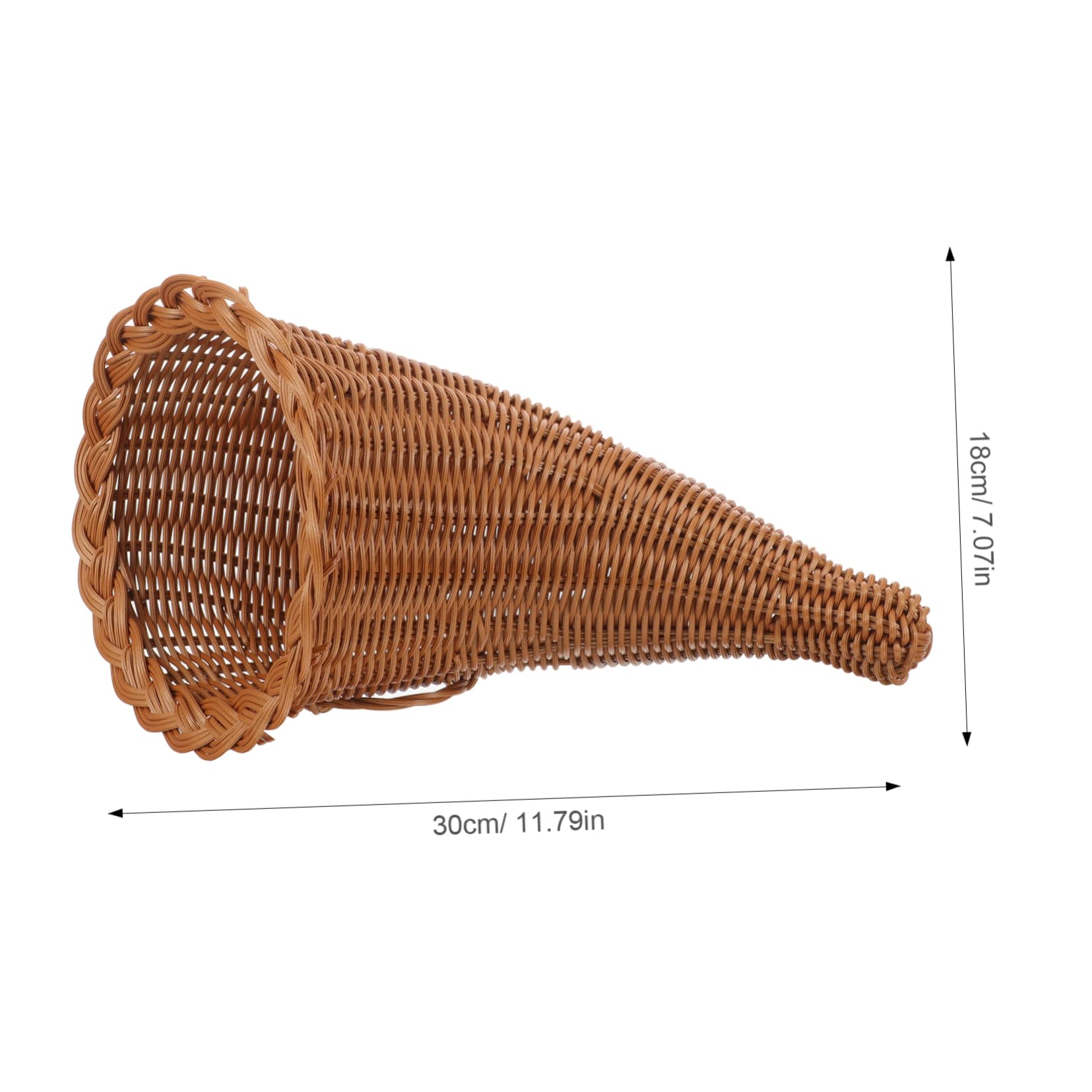 BRIGHTFUFU Basket Wicker Fruit Baskets Khaki Woven Serving Basket Rattan Christmas Basket Pp