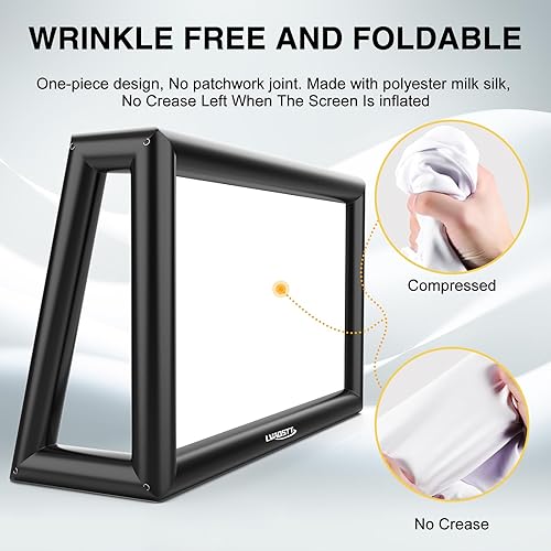 Miniatura 3 de Pantalla de proyector inflable, pantalla de película inflable de 30 pies, proyector al aire libre, diseño de una sola pieza fácil de instalar,