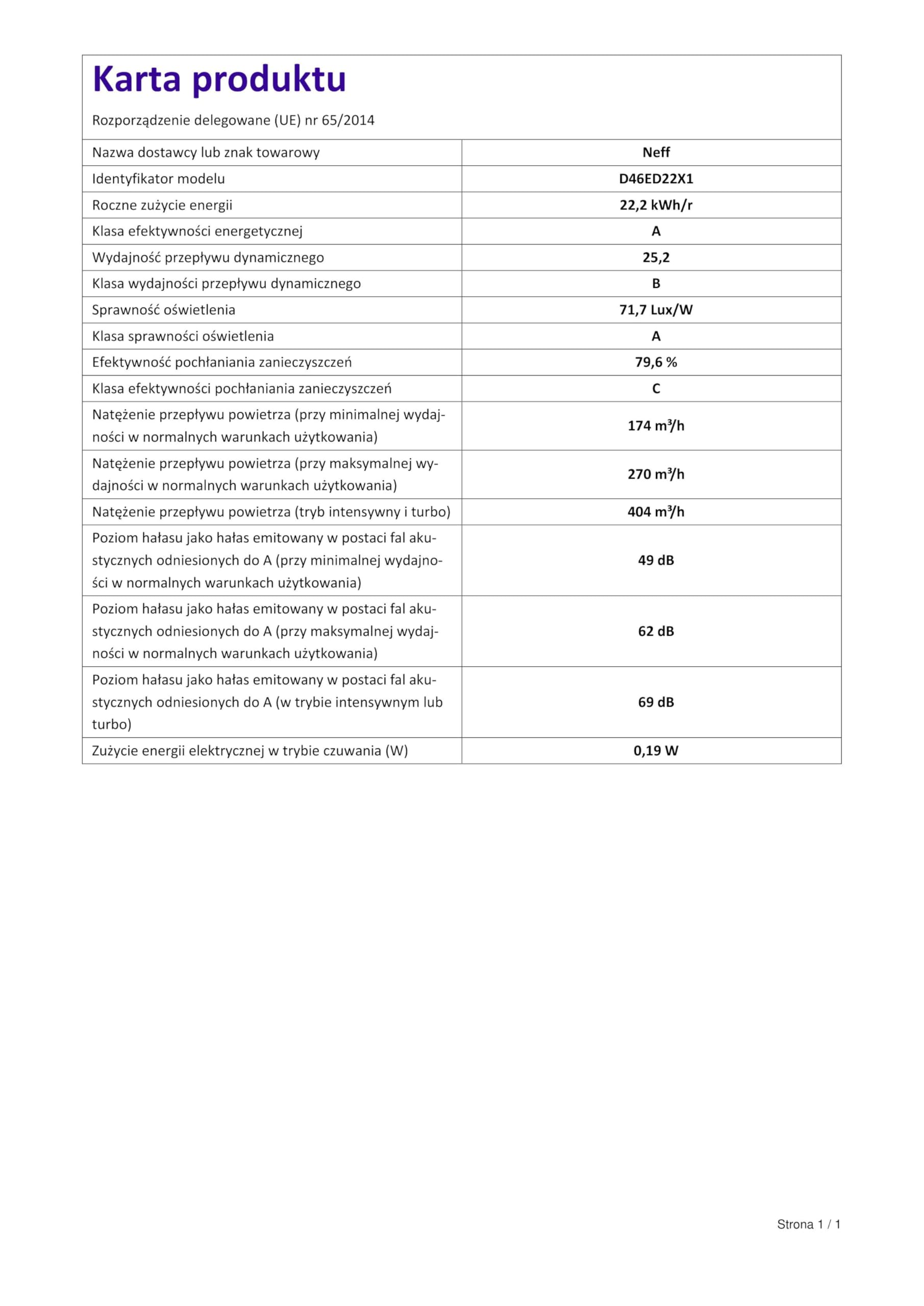 Neff D46ED22X1 - Campana extractora empotrable (N50, 60 cm, salida o recirculación), color plateado