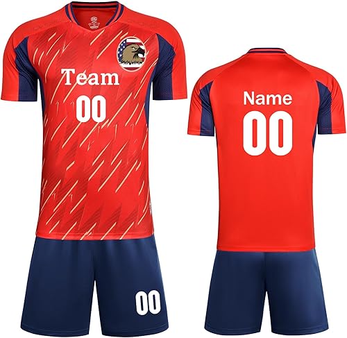 Miniatura 7 de Camisetas de fútbol personalizadas para niños, hombres y mujeres, camisetas de fútbol personalizadas y pantalones cortos de fútbol para hombres