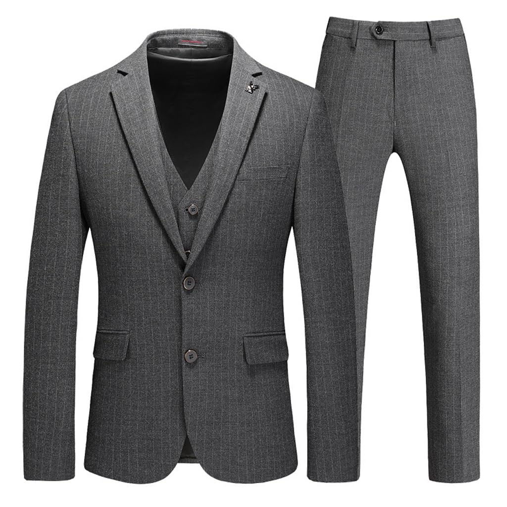 Business Casual Striped Suit Set Wedding Dress Three Piece