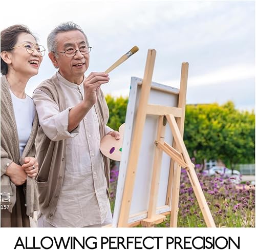 Miniatura 9 de 2 unids pincel redondo mango de madera diferentes tamaños 0.787 in 0.984 in acrílico acuarela pintura al óleo herramienta principiante muebles