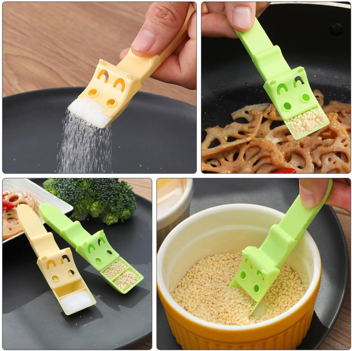 2 Pcs Salt Measuring Spoons 2g PP Scoops for Sugar