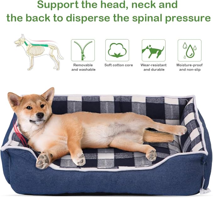 Cama para Perro Grande Colchoneta Lavable y Ortopédica miniatura 4