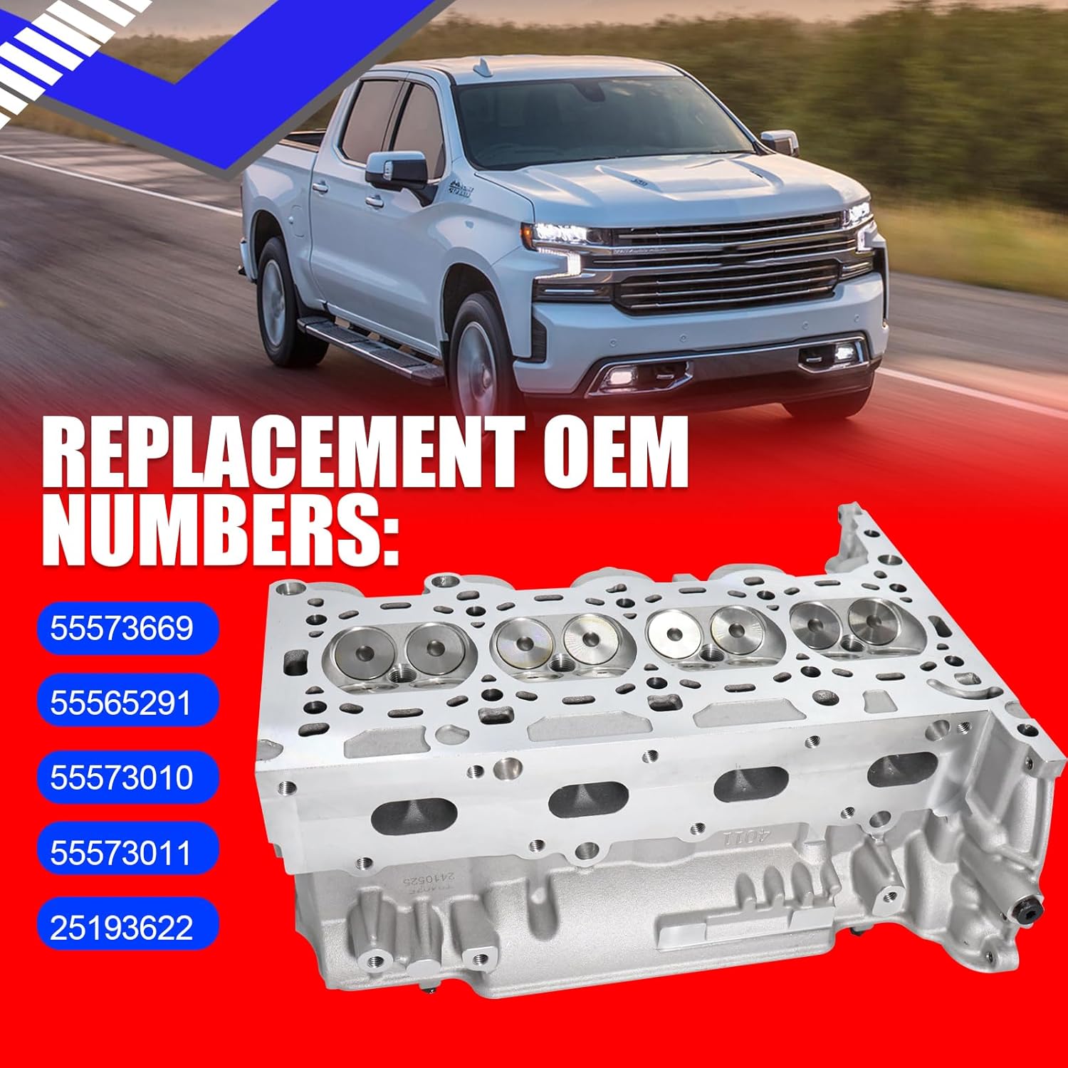 SMMS Engine Cylinder Head with 2PCS Camshafts for Chevy Buick Encore Cruze Sonic Trax 4 Cyl 1.4L L4, 2011-2019, Replaces OE 55573669 55565291 55573010