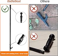 Vista 3 de BsBsBest Atizador de fuego para fogata, atizador portátil extra largo de 46 pulgadas para chimenea, campamento, estufa de leña, uso en exteriores e