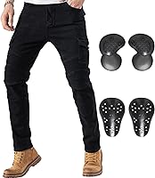 Vista 1 de CTBQiTom Pantalones de motocicleta para hombres Jeans elásticos de montar con armadura CE Nivel 2 Pantalones para desplazamientos urbanos