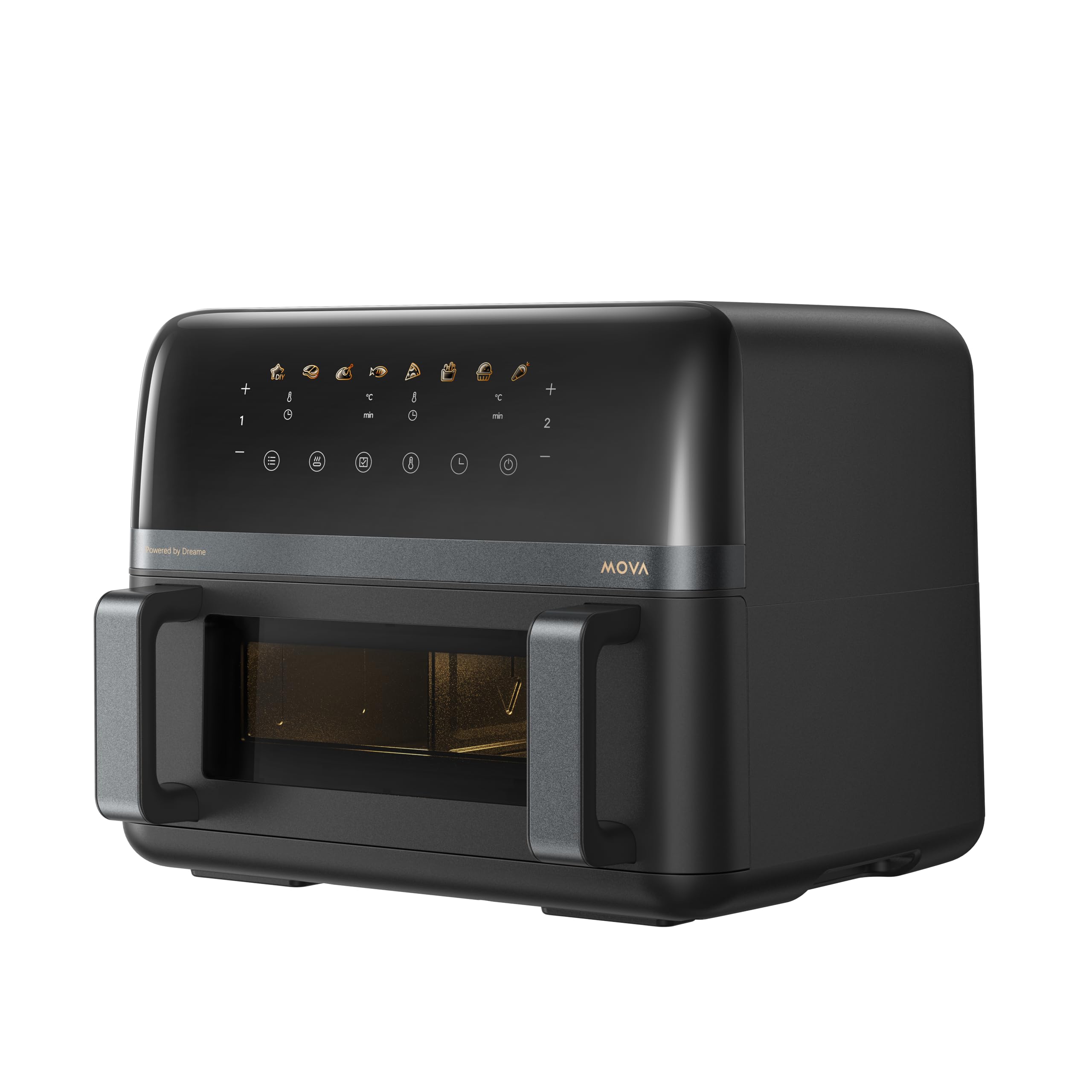 Mova AeroChef FD20 Pro Heißluftfritteuse, 9 Liter Zwei-Zonen-Garen, SyncFinish, 2.700 W für schnelles Knusprigwerden, 40 °C–230 °C Heizbereich, thermische Luftzirkulation