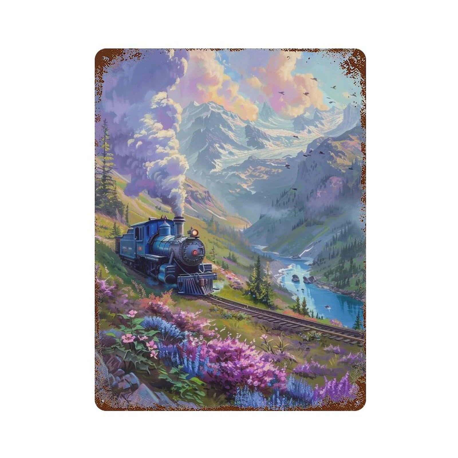 HDURYEYRYY Valley Steam Wanderer 01 Wall Retro Iron Vintage Art Metal Tin Sign Poster Modern Home Cofffee Club Art Bar Shop Decor 40x30cm