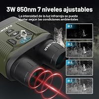 SVBONY infravörös éjjellátó binokulár zoom 8x 3 hüvelykes HD kijelző 4K videó 36MP fotó 5000mAh tölthető TF 32 GB kártyával vadászathoz 6