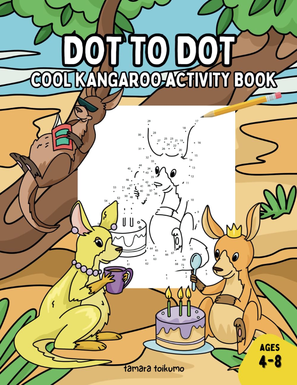 Dot to Dot Kangaroo Activity Book for Kids Ages 4-8: Dot to Dot Puzzles for Children
