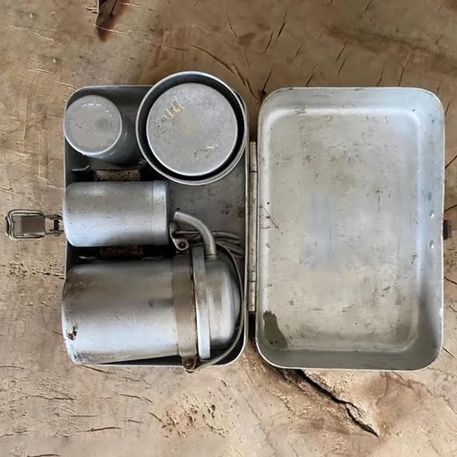 Kit per caffè espresso portatile vintage extra raro e da campeggio, set regalo per viaggi e avventure all'aria aperta