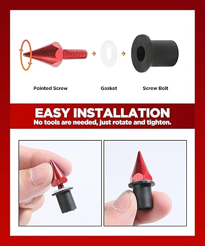 Miniatura 6 de Pernos de pantalla de viento, pernos anodizados de aluminio para carenado de motocicleta, kit de tuercas para parabrisas de motocicleta, pernos de