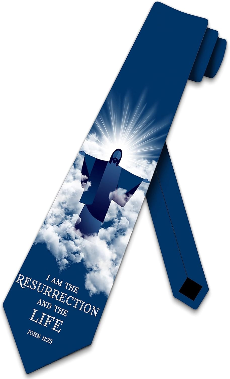 Three Rooker Religious Ties Mens Bible Verse Necktie Cross Tie Easter Tie for Men