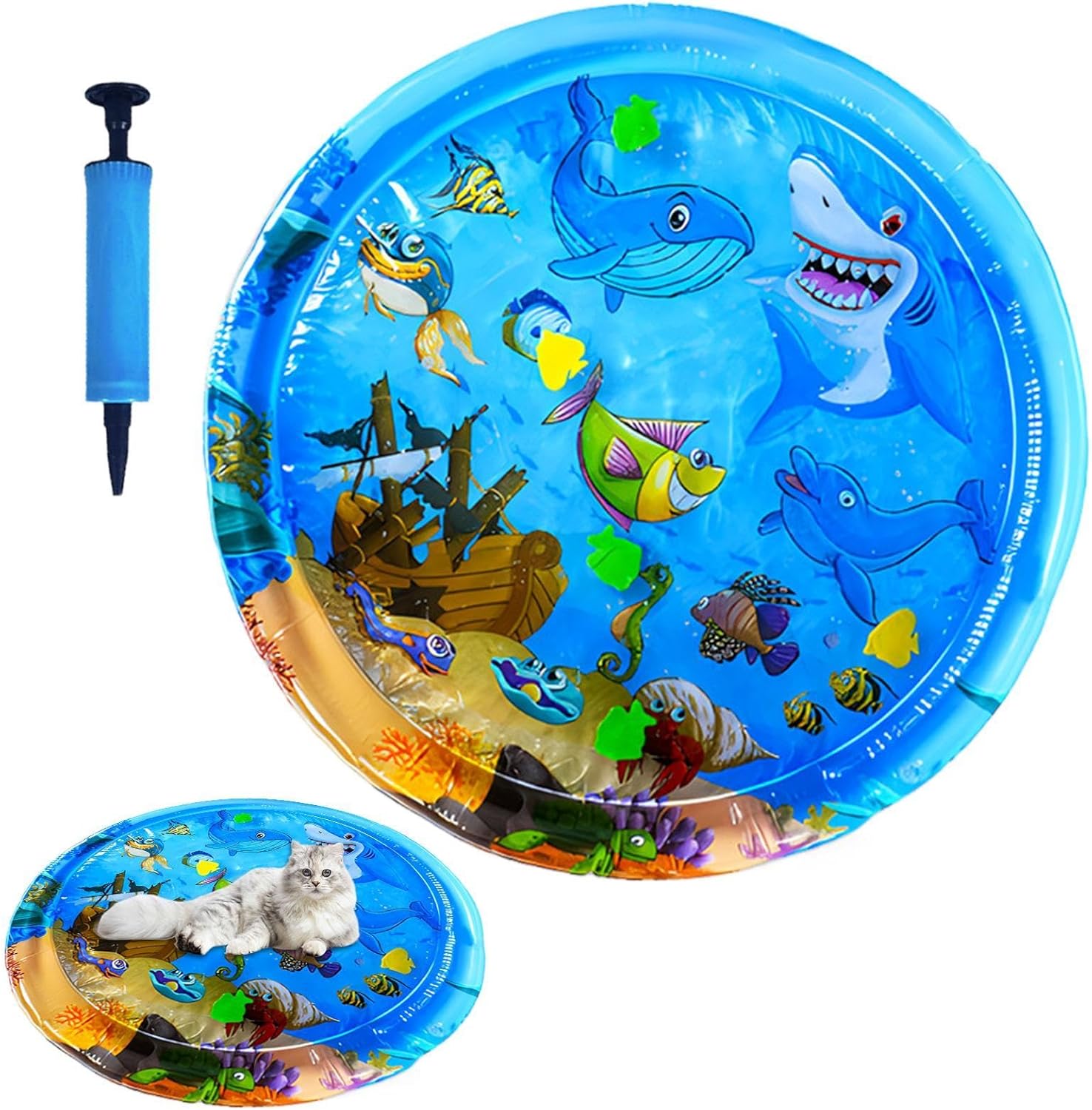 Inflatable Water Pad,Inflatable Outdoor Water Sensing Mat | Lightweight Design Sensory Water Mat for Grass, Floor, Tile, and Any Surfaces