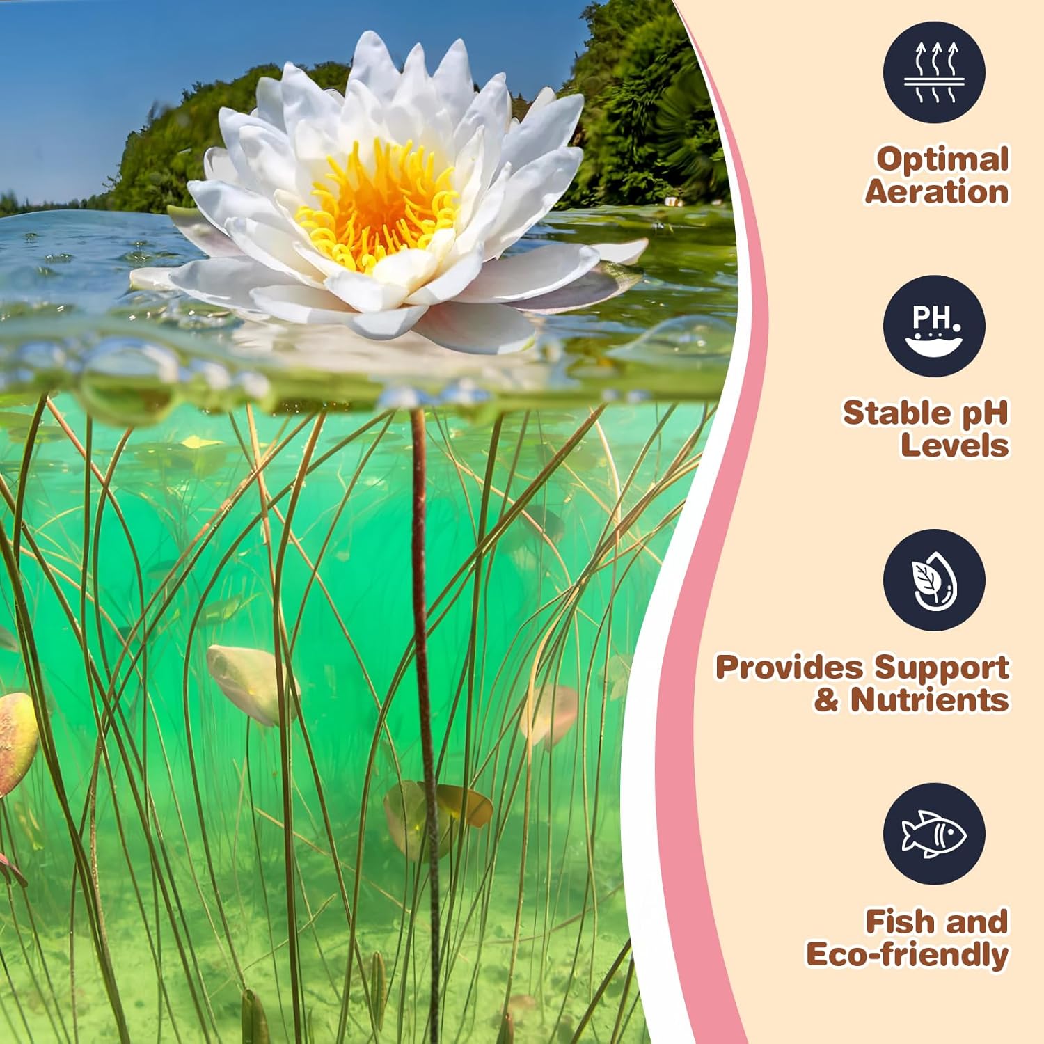 Aquatic Plant Soil & Aquarium Soil, Natural Organic Substrate for Water Plants - Safe for Fish, Nutrient-Rich Clay Base for Lotus & Water Lily (AquaticSoil, 13.2 LBS)