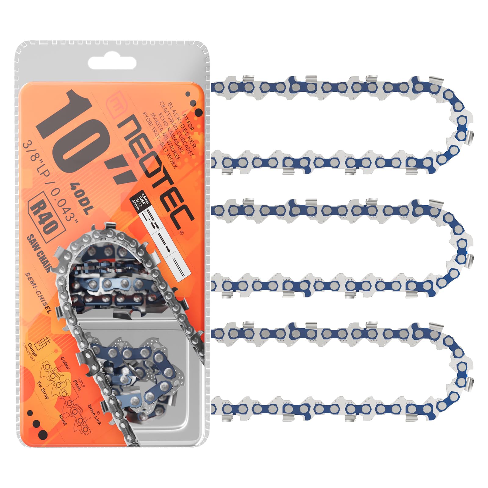 Amazon.com : 10 Inch Chainsaw Chain 3/8