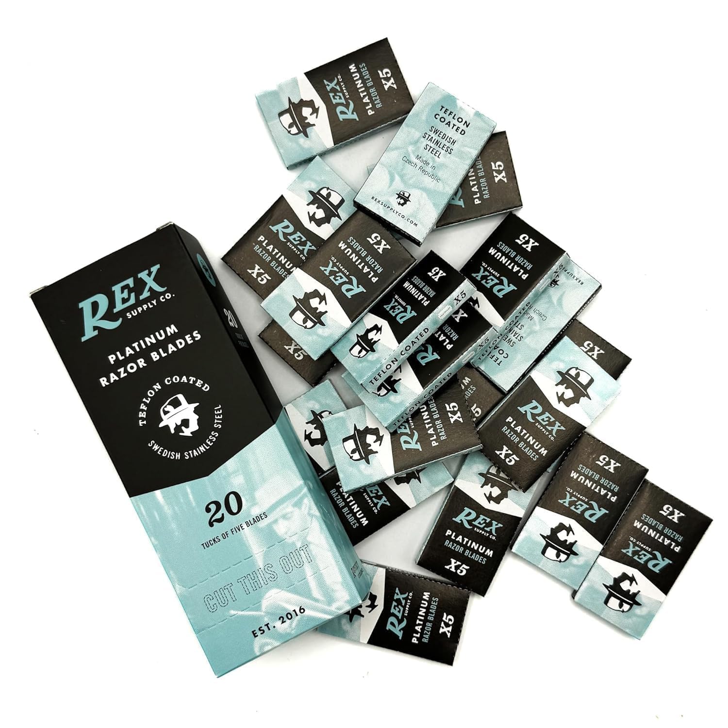 ペレグレイス☆ラカウ☆2本セット Amazon.com: Rex Supply Co., 100 Double Edge Safety Razor Blades
