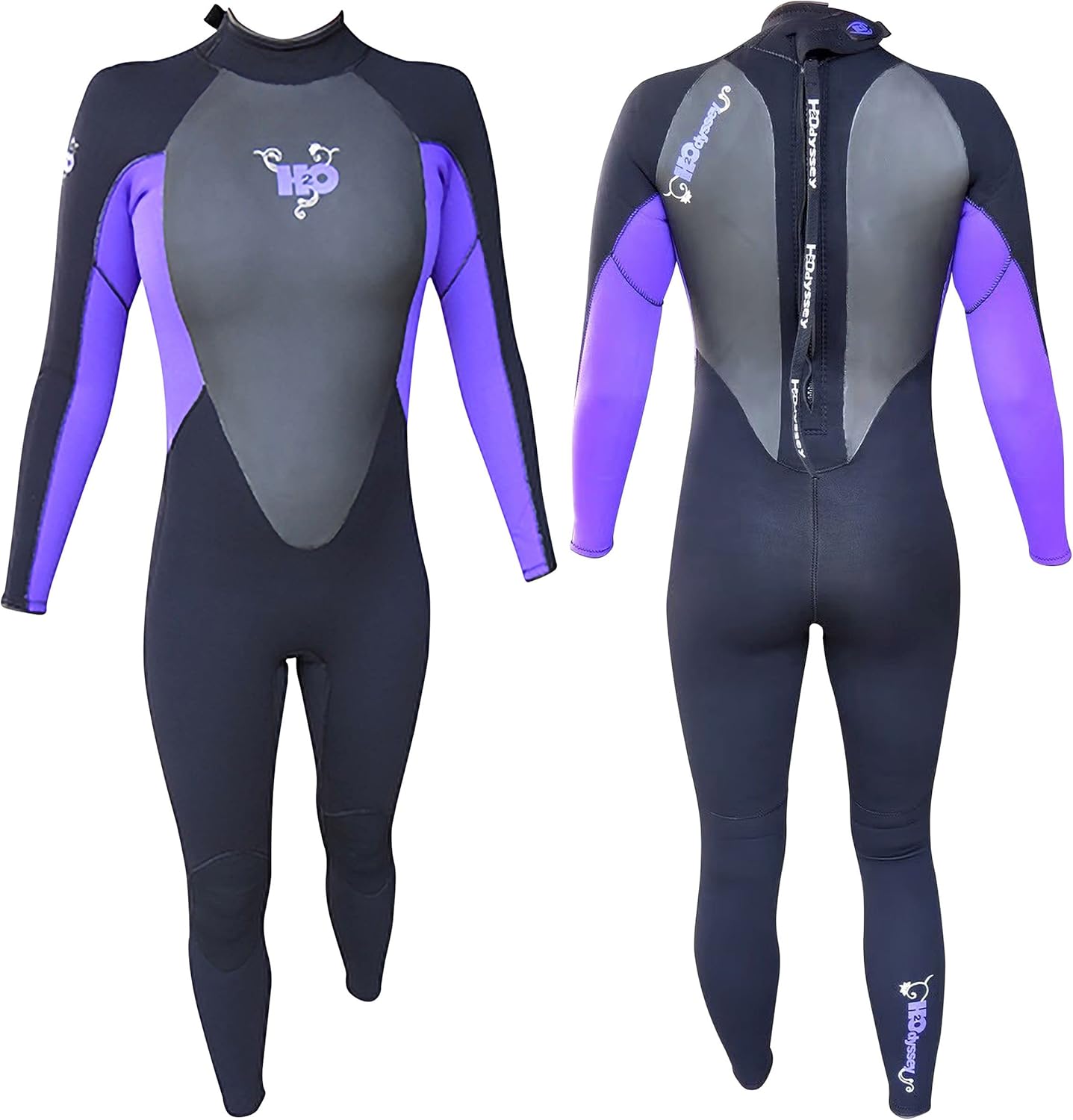 H2ODYSSEY 4/3mm Women's Momentum Back Zip Fullsuit - Long Sleeve Swimsuit for Surf Board and Deep Sea Diving