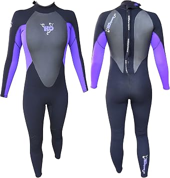 H2ODYSSEY 4/3mm Womens Momentum Back Zip Fullsuit - Long Sleeve Swimsuit for Surf Board and Deep Sea Diving