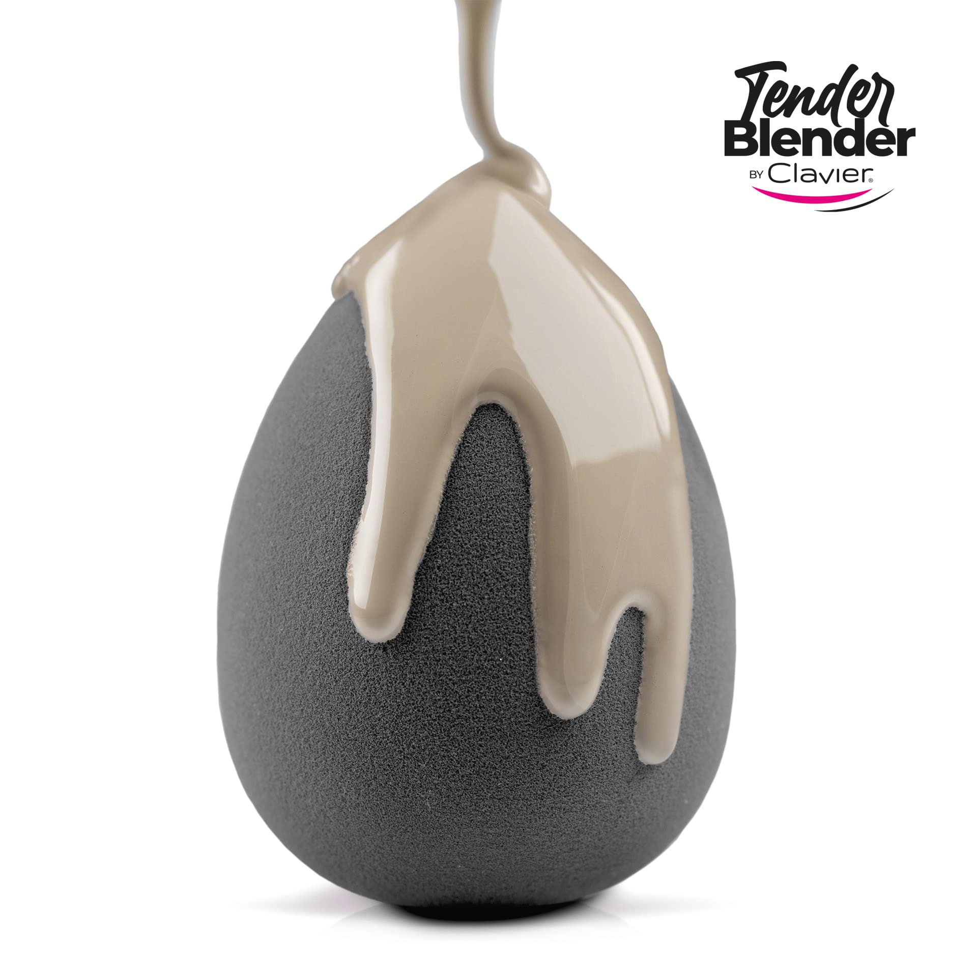 Spugna per trucco Clavier Tender Blender Beauty Blender Trucco Sponges Cosmetic per fondotinta liquido e cipria, regalo per donne (nero smussato)