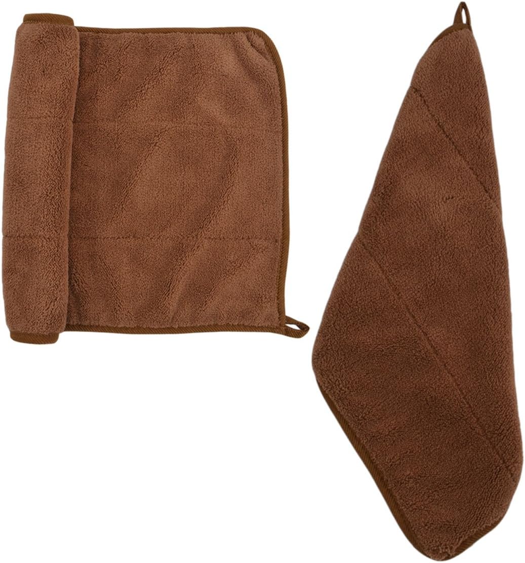 Multipurpose Highly Absorbent Washcloths Kitchen Bath Hands Towels Cars Wash Towels (12, Coffee)