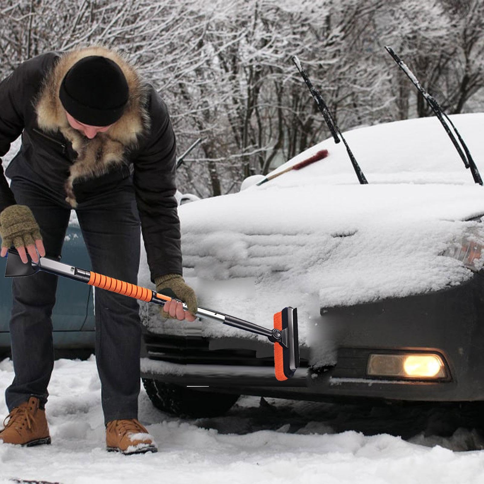 Pala de nieve Plegable, Extensible, Retráctil Y Desmontable