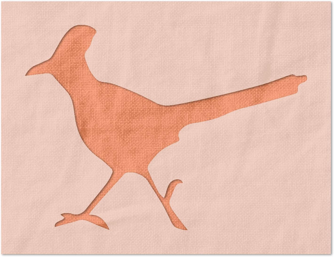 Stencil Stop Roadrunner Bird Stencil - 14 Mil Mylar Plastic (24 x 17.5 inches)